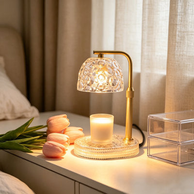 Candle warmer lamp with timer and dimmer